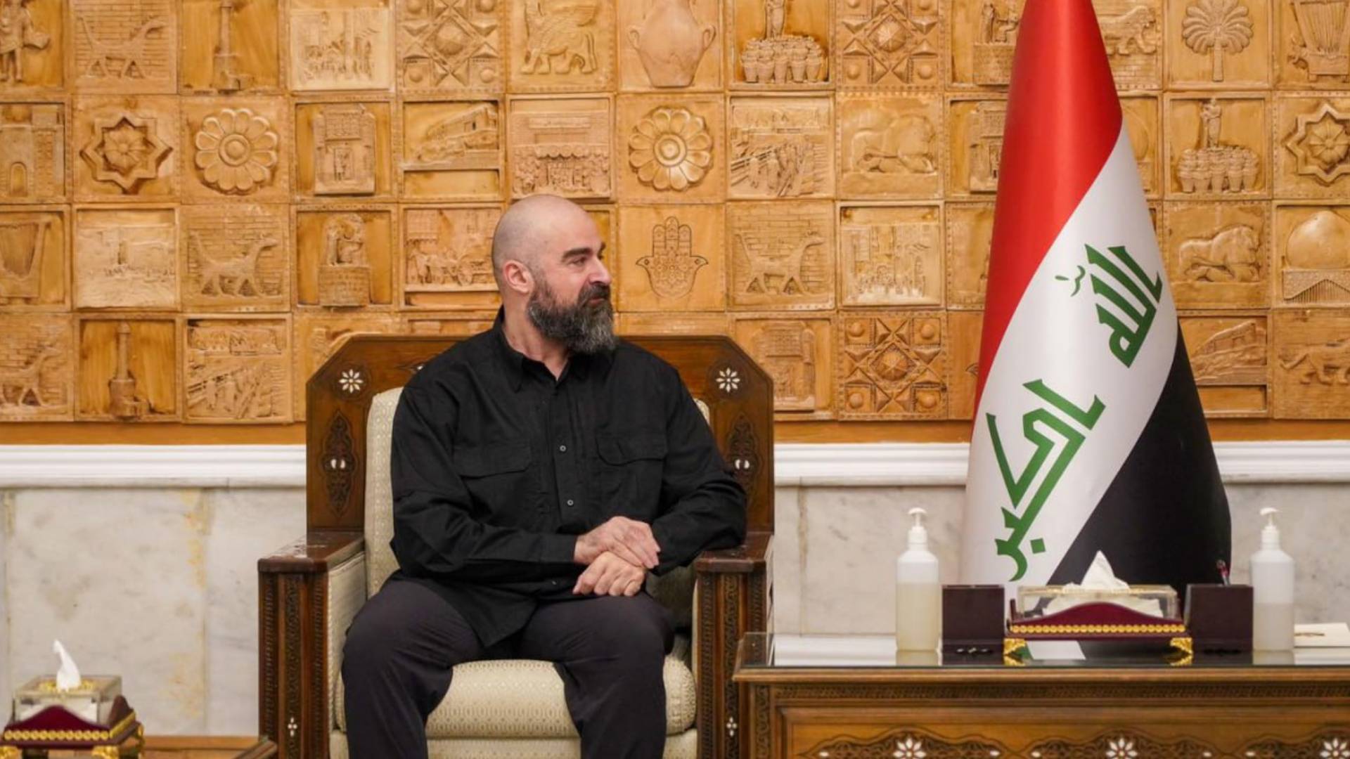 President Bafel Jalal Talabani at one of his meetings with political leaders of Iraq